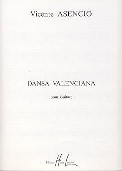 couverture Dansa Valenciana Editions Henry Lemoine