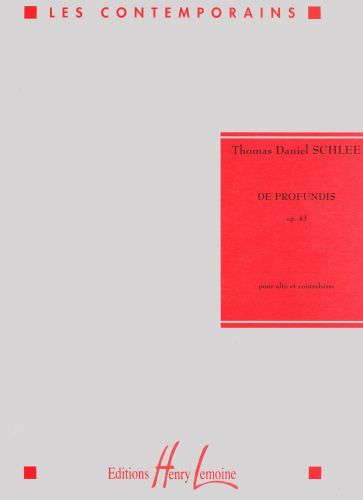 couverture De Profundis Op.43 Editions Henry Lemoine