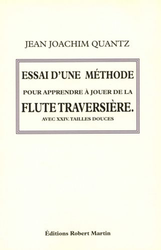 couverture Essai d'Une Methode Pour Apprendre a Jouer de la Flte Traversiere (1752) Robert Martin