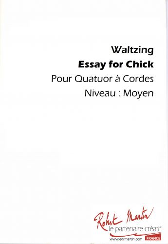 couverture ESSAY FOR CHICK Editions Robert Martin
