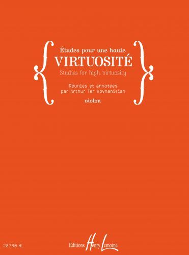 couverture Etudes pour une haute virtuosit - Studies for High Virtuosity Editions Henry Lemoine