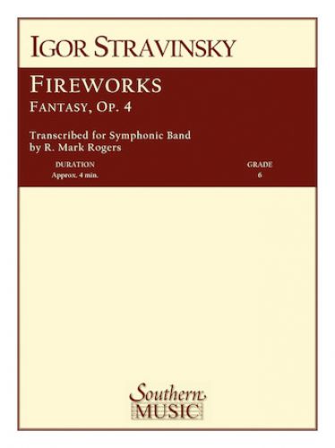 couverture Fireworks Op 4(P.O.D.) (W-Oversize Score) Southern Music Company
