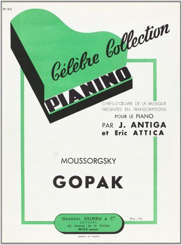 couverture Gopak - Pianino 85 Delrieu