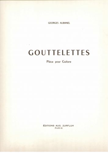 couverture Goutelettes Editions Robert Martin