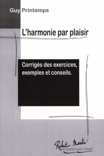 couverture Harmonie Par Plaisir Corriges des Exercices Exemples et Conseils Editions Robert Martin