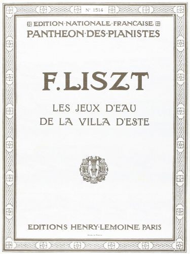 couverture Jeux d'eau de la Villa d'Este Editions Henry Lemoine