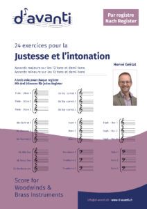 couverture Justesse et Intonation, 24 exercices par registre Difem