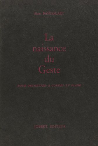 couverture La naissance du geste Jobert
