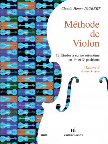 couverture Mthode de violon Vol.3 - 12 tudes  crire soi-mme Combre