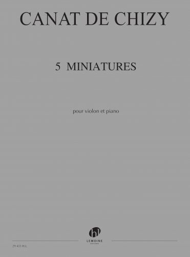 couverture Miniatures (5) Editions Henry Lemoine