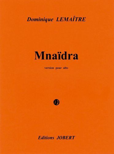 couverture Mnadra, version pour alto Jobert