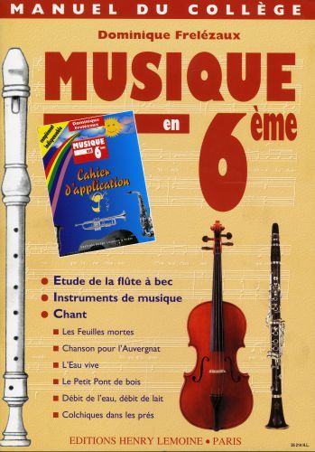 couverture Musique en 6�me Editions Henry Lemoine