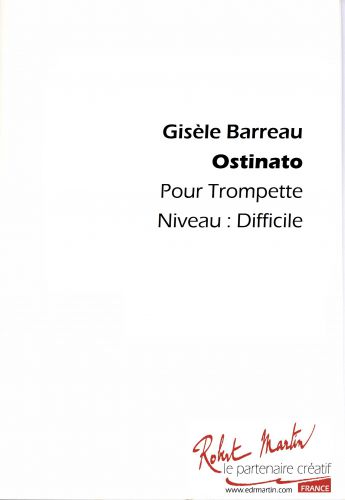 couverture OSTINATO Editions Robert Martin