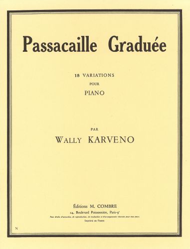 couverture Passacaille graduée (18 variations) Combre