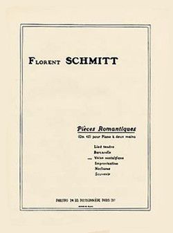 couverture Pices romantiques Op.42 n3 Valse nostalgique Combre