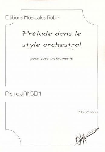 couverture Prlude dans le style orchestral pour deux fltes, deux clarinettes, violon, alto et violoncelle Rubin
