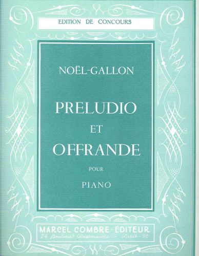 couverture Preludio et offrande Combre