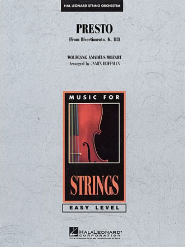 couverture Presto (from Divertimento, K.113) Hal Leonard