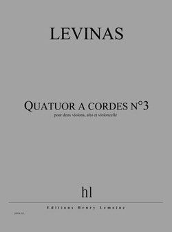 couverture Quatuor  cordes n3 Editions Henry Lemoine