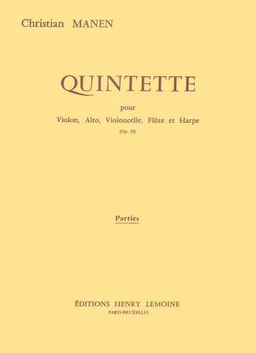 couverture Quintette Op.33 Editions Henry Lemoine