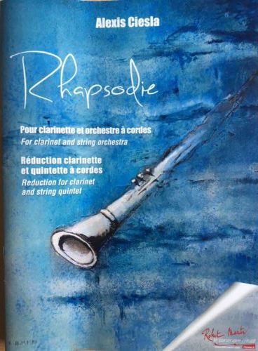 couverture RHAPSODIE clarinette et quintette  cordes Editions Robert Martin