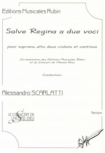 couverture Salve Regina a due voci pour soprano, alto, deux violons et basse continue Rubin