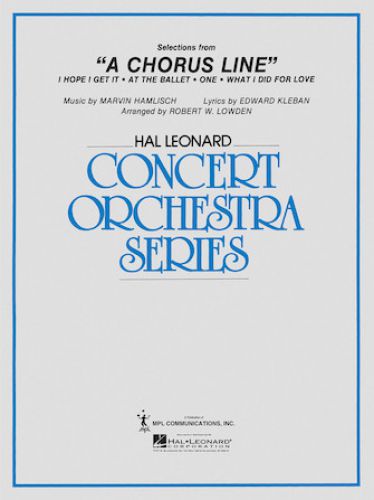 couverture Selections from A Chorus Line Hal Leonard