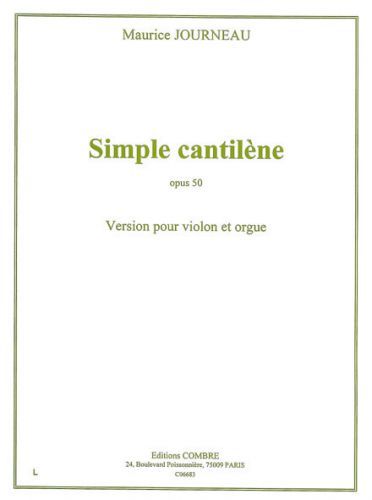couverture Simple cantilène Op.50 Combre