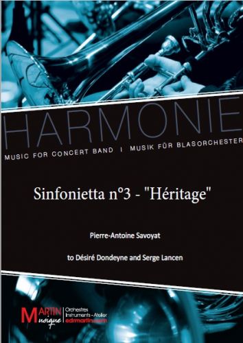 couverture SINFONIETTA N 3 HERITAGE Martin Musique