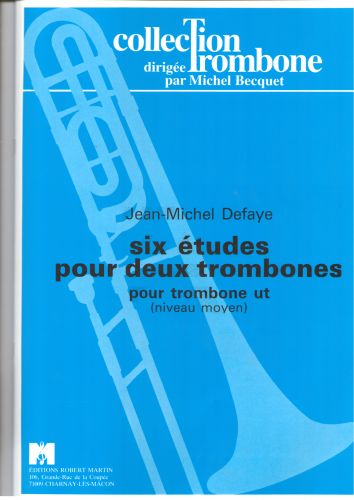 couverture Six Études Pour Deux Trombones Robert Martin