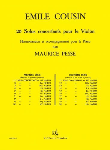 couverture Solo concertant n°1 en Ut maj. Combre