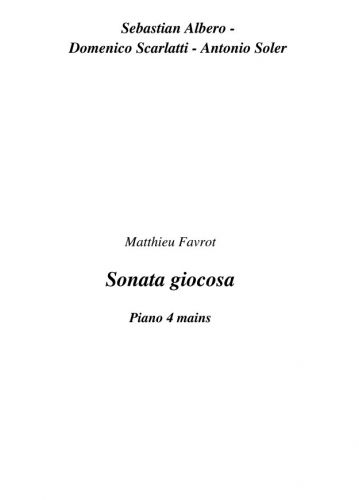 couverture Sonata Giacosa Editions Robert Martin