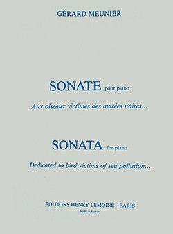 couverture Sonate aux oiseaux victimes des mares noires Editions Henry Lemoine