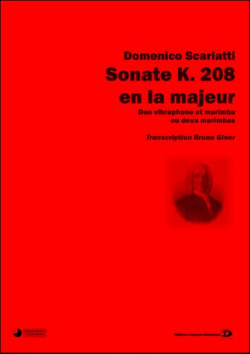 couverture Sonate K. 208 en la majeur Dhalmann
