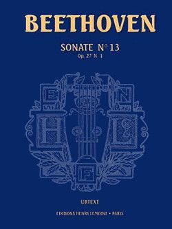 couverture Sonate n13 Op.27 n1 Editions Henry Lemoine