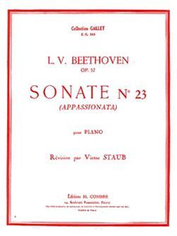 couverture Sonate n�23 Op.57 Appassionata Combre