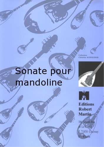 couverture Sonate Pour Mandoline Robert Martin