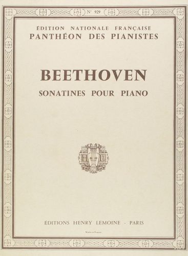 couverture Sonatines (recueil) Editions Henry Lemoine