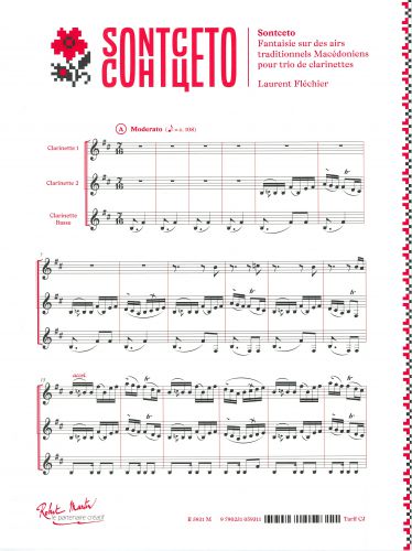couverture SONTCETO Trio de clarinettes Editions Robert Martin