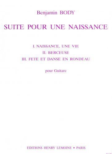 couverture Suite pour une Naissance Editions Henry Lemoine