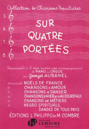 couverture Sur quatre portées Vol.1 (Noëls de France) Combre