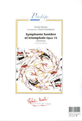 couverture Symphonie Funèbre et Triomphale Robert Martin