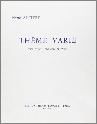 couverture Thme vari Editions Henry Lemoine