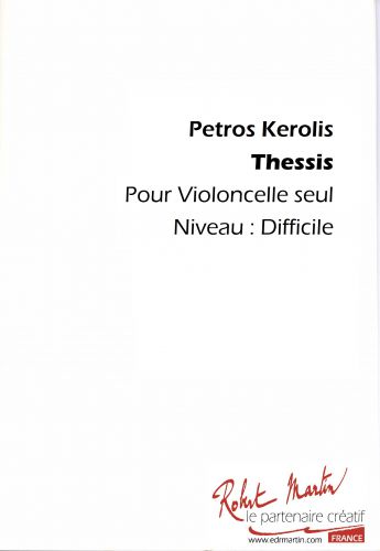 couverture THESSIS Editions Robert Martin