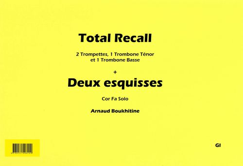 couverture Total Recall ( 2 trompettes, 2 trombones + 2 esquisses pour cor solo) Symphony Land