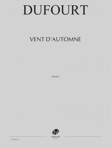 couverture Vent d'automne Editions Henry Lemoine