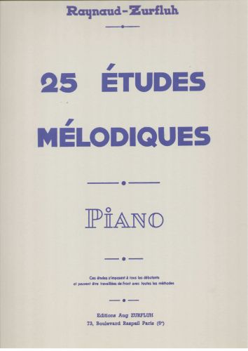 couverture Vingt Cinqetudes Melodiques Editions Robert Martin