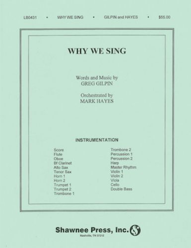 couverture Why We Sing Shawnee Press