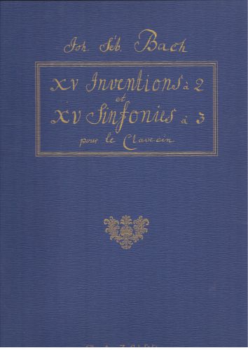 couverture XV Inventions a 2 et XV Sinfonies a 3 pour Clavecin Editions Robert Martin