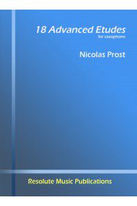 cover 18 ADVANCED ETUDES Resolute Music Publication
